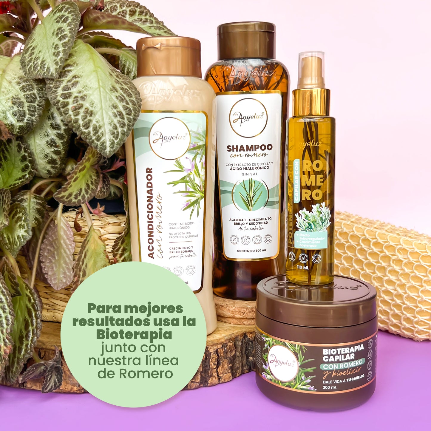 ANYELUZ BIOTERAPIA CAPILAR CON ROMERO Y BIOELIXIR 300ML
