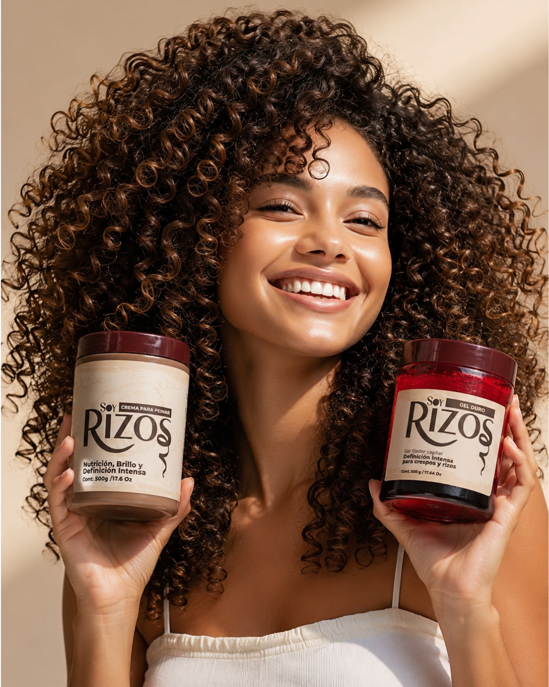 SOY RIZOS DUO 2: CREMA PARA PEINAR 500ML + GEL DURO BIFASICO 500ML
