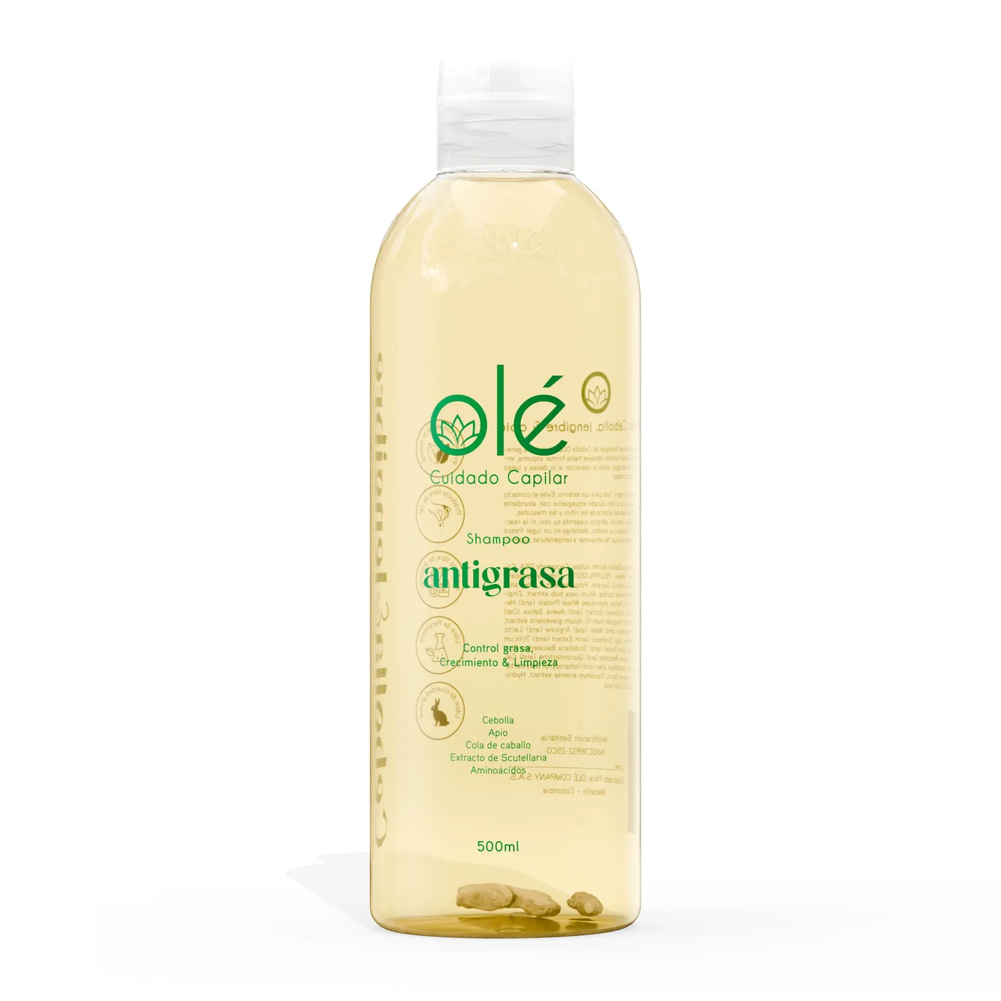 OLÉ SHAMPOO ANTIGRASA CEBOLLA JENGIBRE Y APIO 500ML