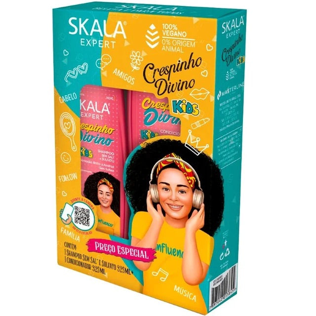 SKALA KIT CRESPINHO DIVINO KIDS SHAMPOO + ACONDICIONADOR