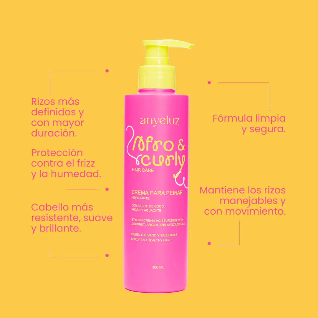 ANYELUZ CREMA DE PEINAR  AFRO & CURLY 300ML