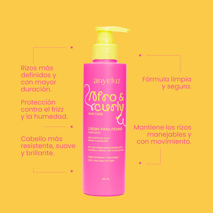 ANYELUZ CREMA DE PEINAR  AFRO & CURLY 300ML
