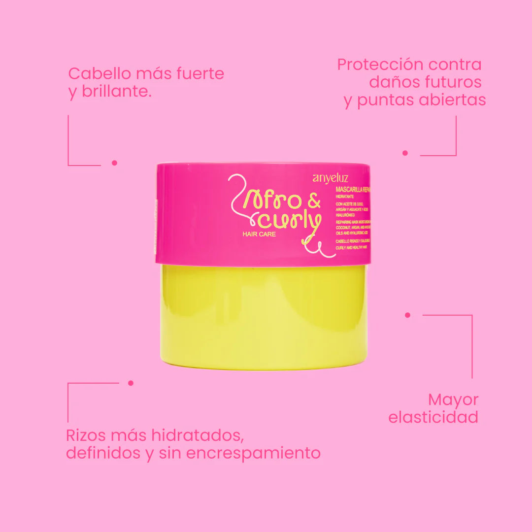 ANYELUZ MASCARILLA REPARADORA HIDRATANTE AFRO & CURLY 500ML
