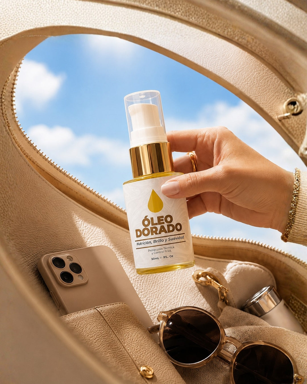 COMBO 4: KIT BASICO + GEL FLUIDO DE 500ML + OLEO DORADO