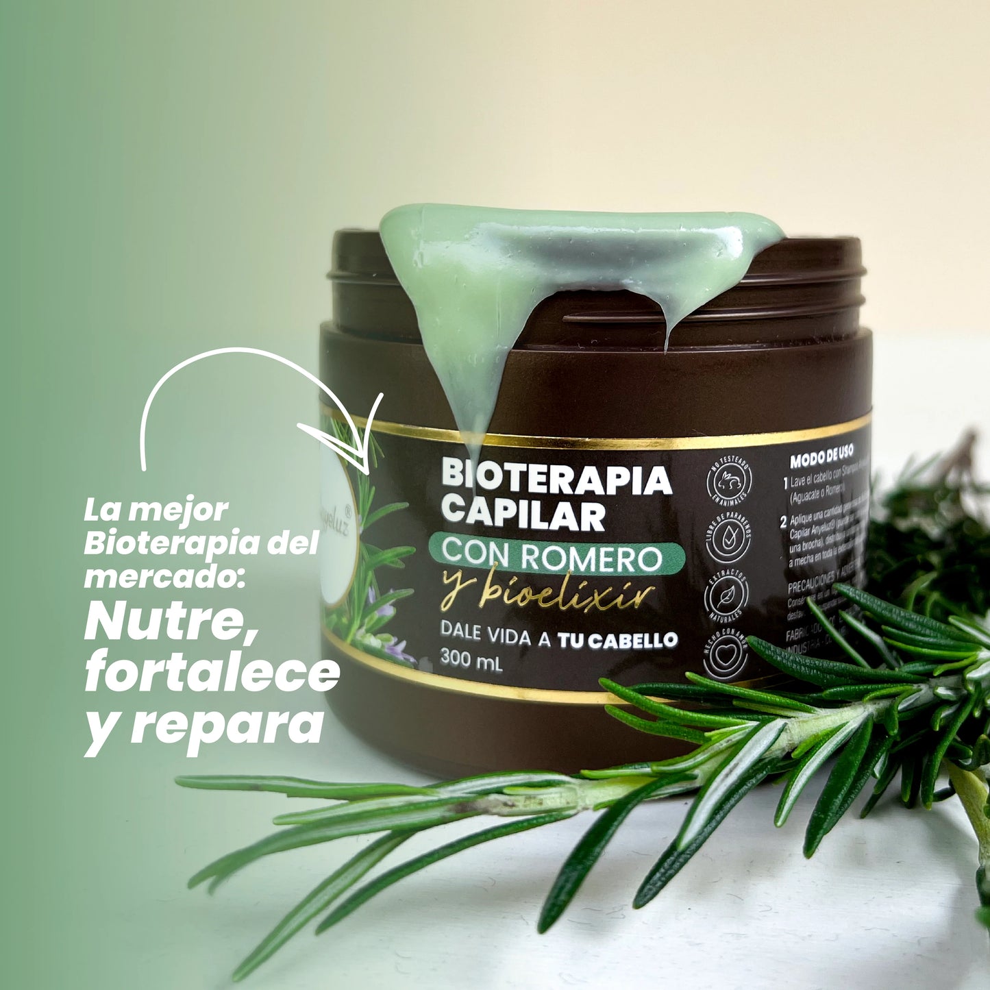 ANYELUZ BIOTERAPIA CAPILAR CON ROMERO Y BIOELIXIR 300ML