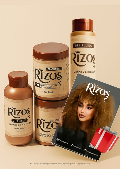 SOY RIZOS COMBO 3: KIT BASICO + GEL FLUIDO 500ML