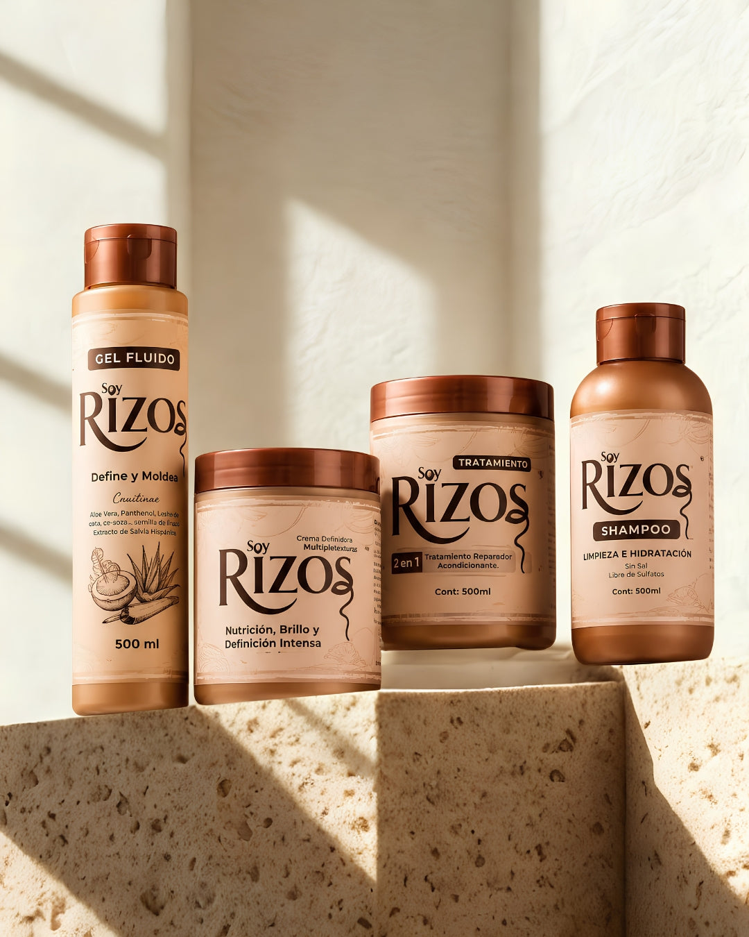 SOY RIZOS COMBO 3: KIT BASICO + GEL FLUIDO 500ML