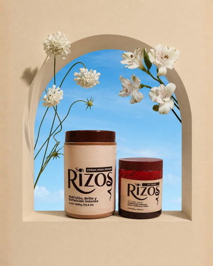 SOY RIZOS DUO 1: CREMA PARA PEINAR 1 KILO + GEL DURO BIFASICO 500ML