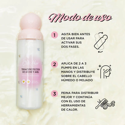 CLICK HAIR TERMOPROTECTOR BIFÁSICO LECHE Y MIEL