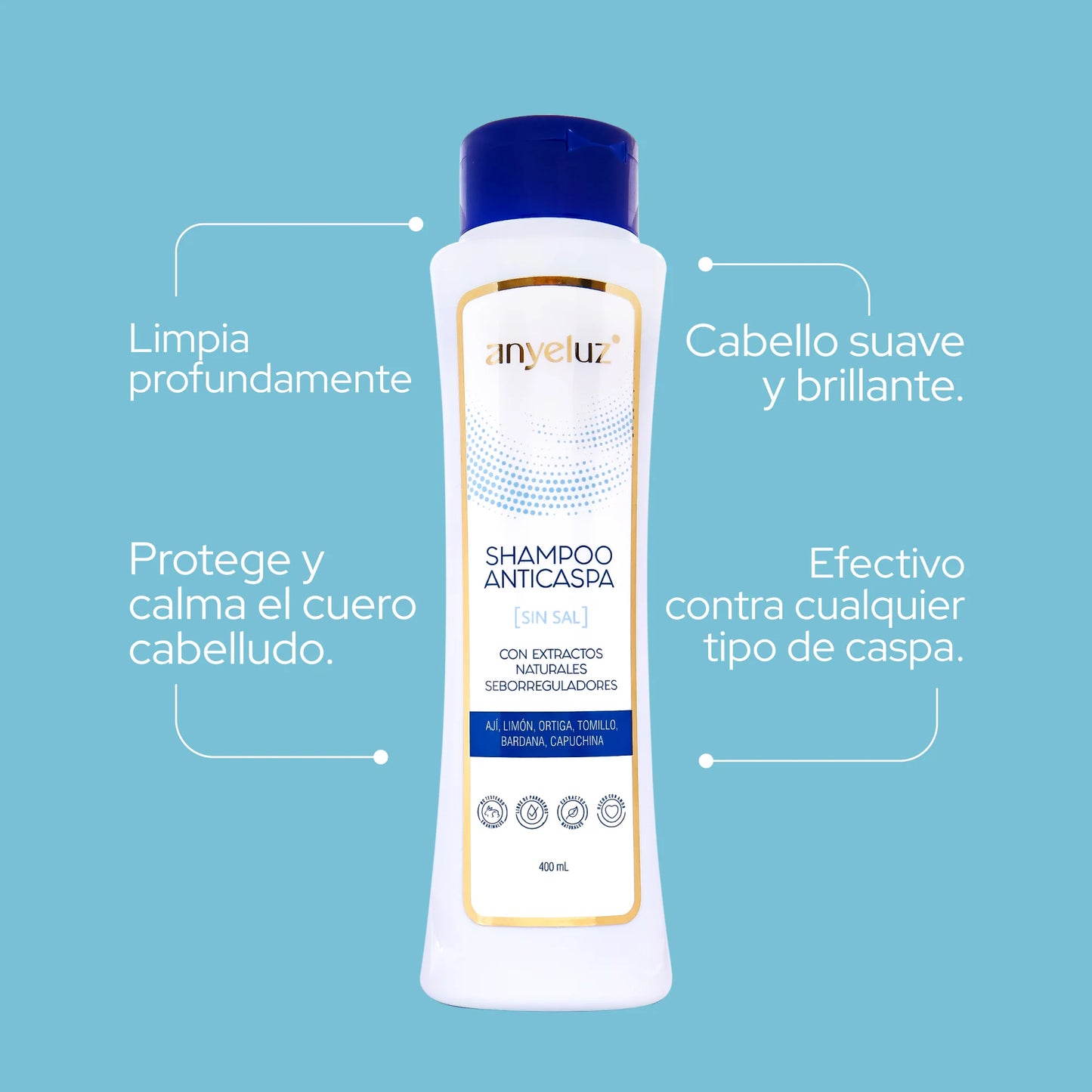 ANYELUZ SHAMPOO ANTICASPA 400ML