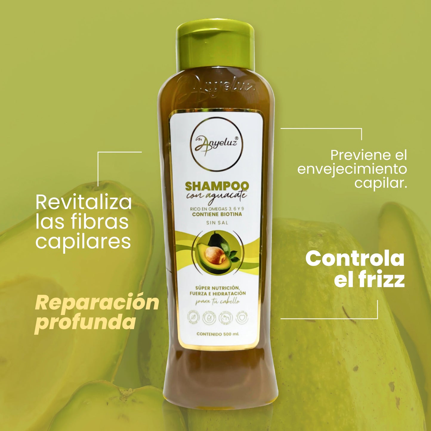 ANYELUZ SHAMPOO CON AGUACATE 500ML