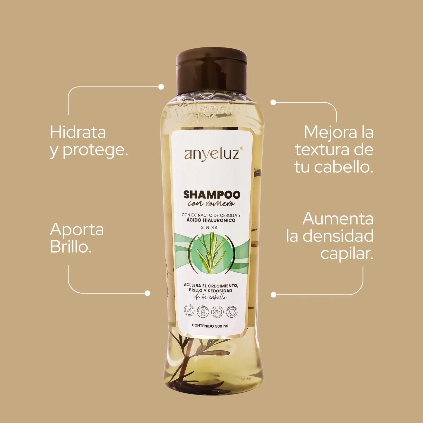 ANYELUZ SHAMPOO CON ROMERO 500ML