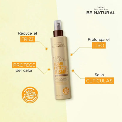 BE NATURAL LISO KERATINA TERMOPROTECTOR 250ML
