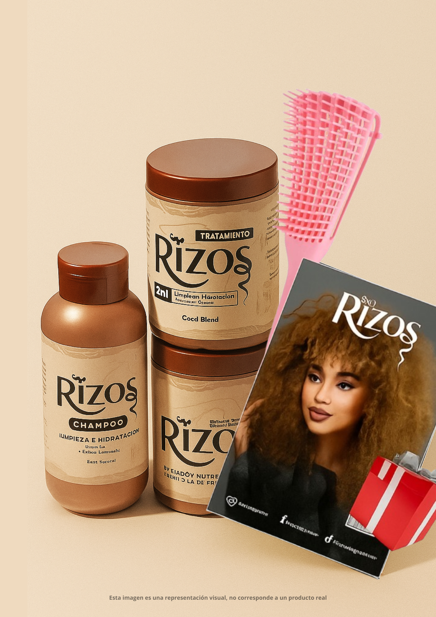 SOY RIZOS COMBO 1: KIT BASICO SHAMPOO, TRATAMIENTO 2 EN 1 Y CREMA DE PEINAR 500ML