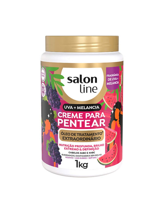 SALON LINE CREMA PARA PEINAR UVA MELANCIA 1KG